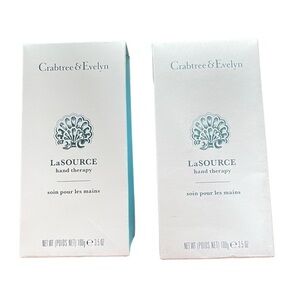 Crabtree & Evelyn LaSource Hand Therapy Cream lot of 2 tubes NWT